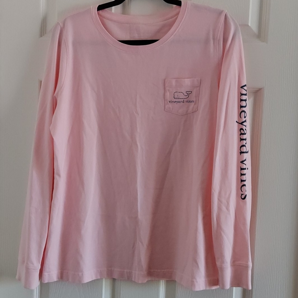 Vineyard Vines pink long sleeve tee Medium